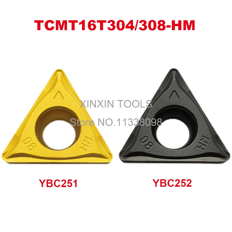 TCMT16T304-HM TCMT16T308-HM YBC252 YBC251 carbide turning inserts postive carbide plate semi-finishing and finishing for steel