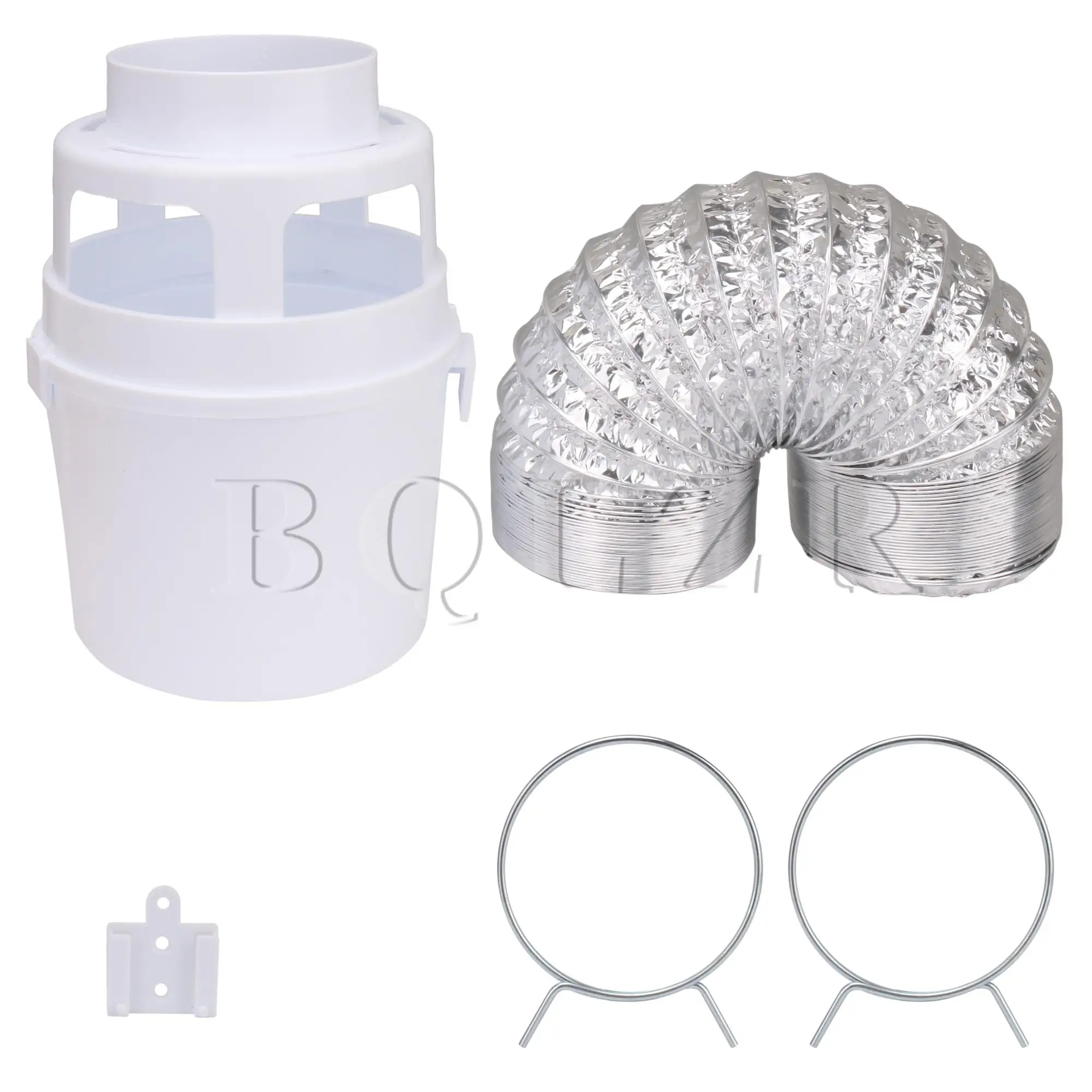 

BQLZR 211L Dryer Vent Kit with Mounting Clip Tension Clamp Duct Indoor Parts