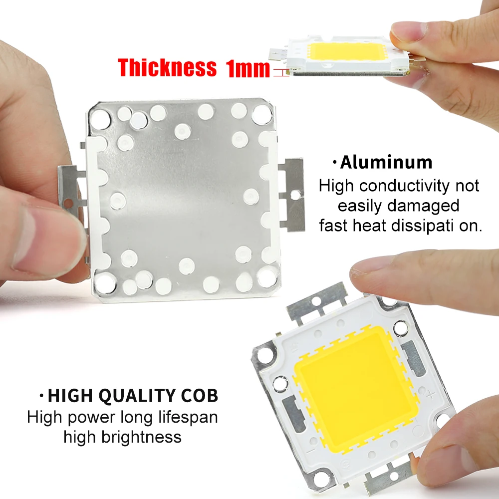 Lampe LED COB puce LED 30-36V 50W 30W 20W 10W pour Modules de projecteur LED accessoires de projecteur bricolage diodes matricielles