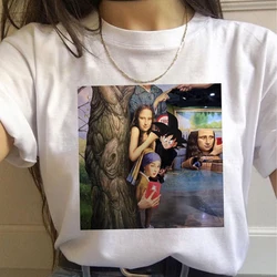 New Mona Lisa Harajuku Aesthetic Funny T Shirt Women Ullzang Grunge T-shirt 90s Vintage Tshirt Fashion Streetwear Top Tee Female