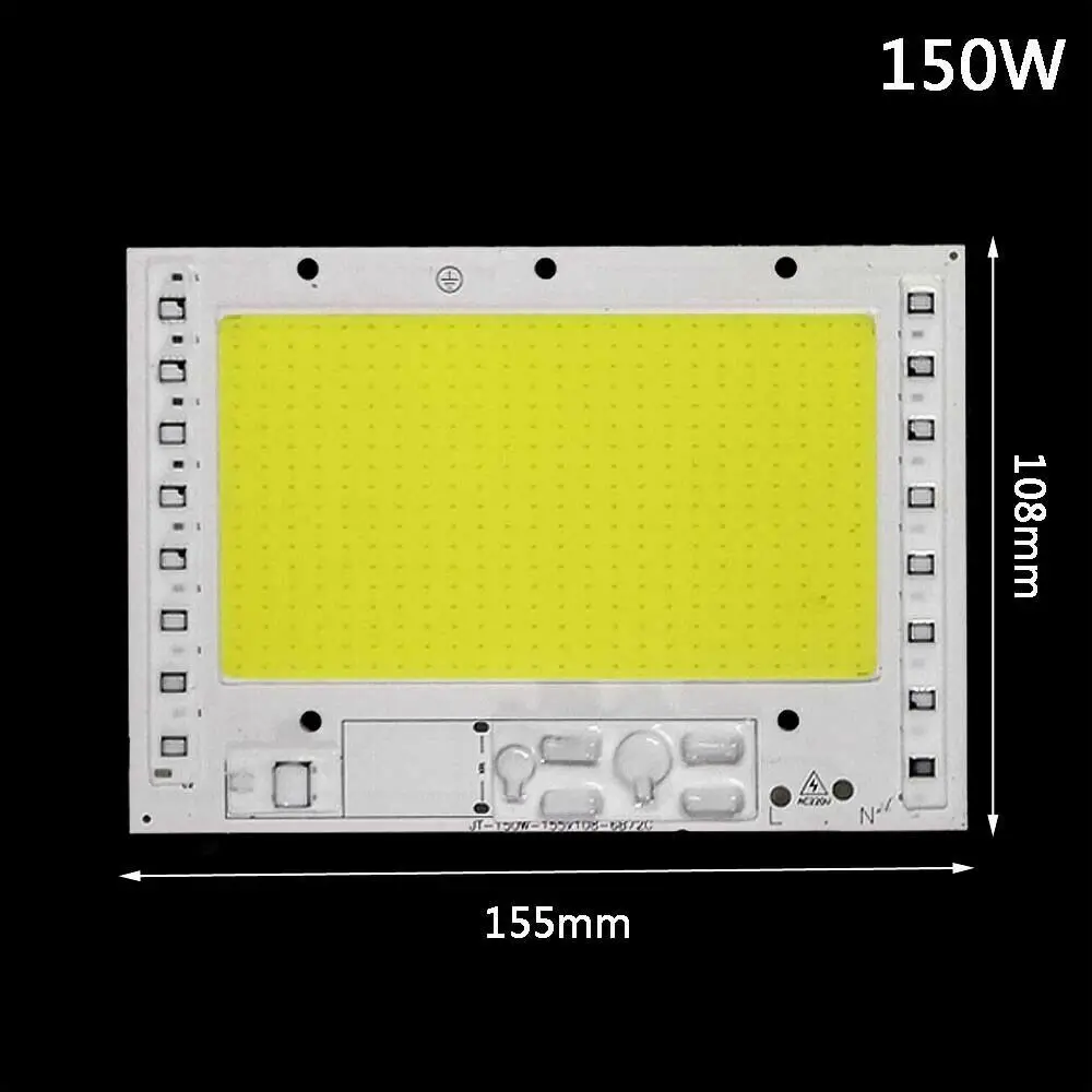 Chip LED COB para exteriores, Bombilla inteligente IC sin conductor de 100 V, lámpara artesanal de alta calidad, proyector blanco frío y cálido, 50W, 150W, 200W, 220 W