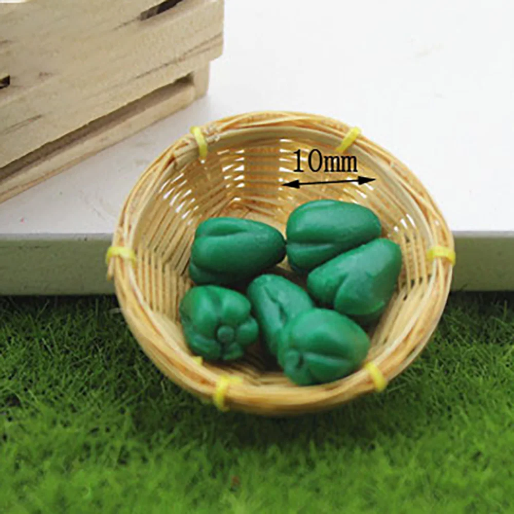 3Pcs 1/12 Doll House Miniature Resin Pepper Potato Simulation Vegetables Model for Mini Decoration Dollhouse Accessories