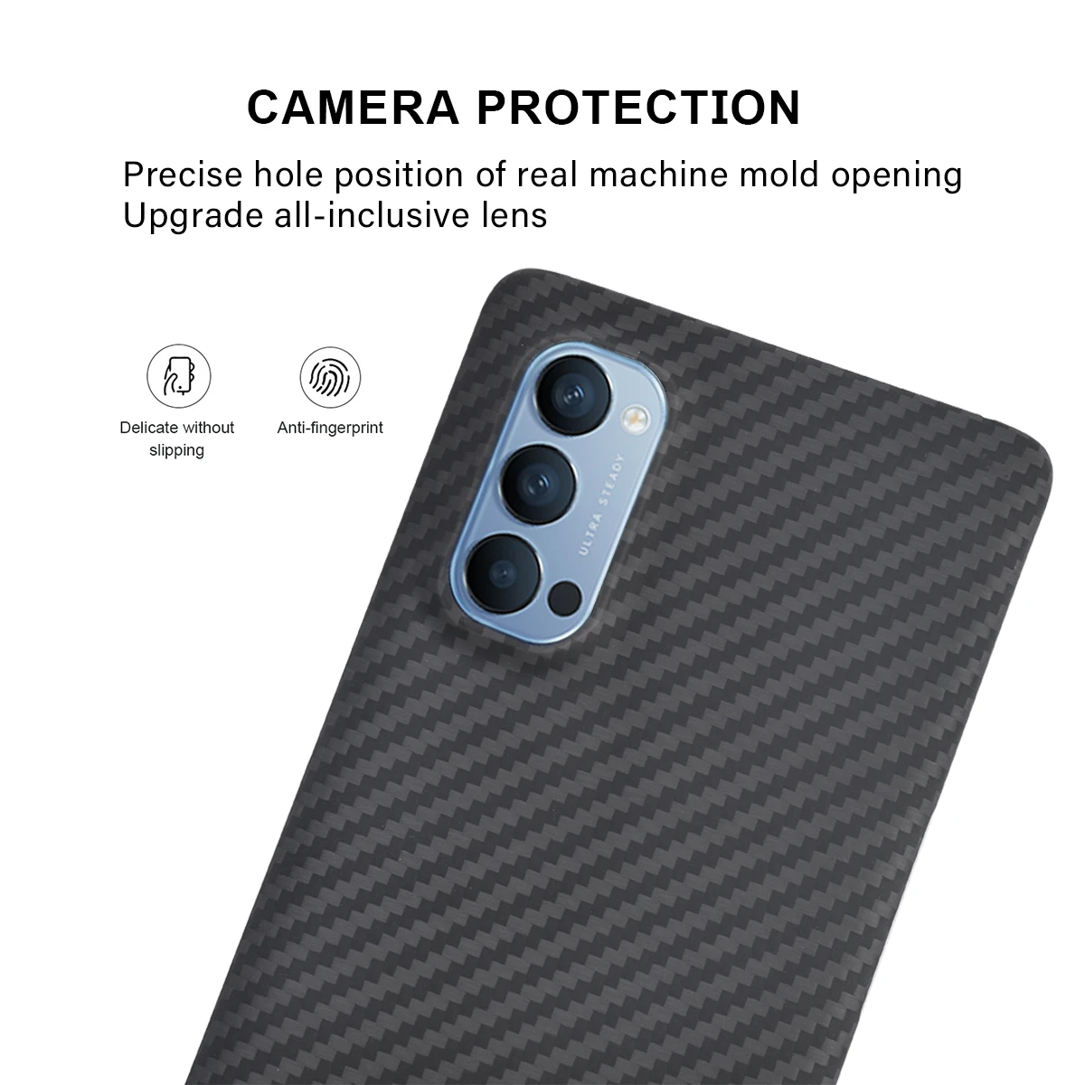 Sunlike 3K Carbon Fiber Phone Case For OPPO ACE2 Reno4 Reno4 Pro Ultra-Thin Anti-Drop Business Phone Case