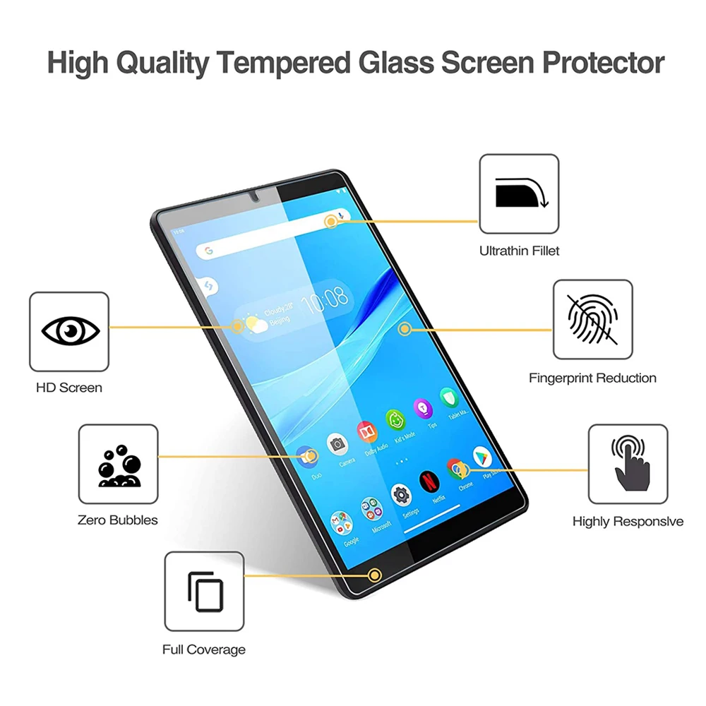 9H Tempered Glass Screen Protector For Lenovo Tab M8 8.0 Inch 2019 TB-8505F 8505X 8705F 8705N Anti Scratch Clear Protective Film