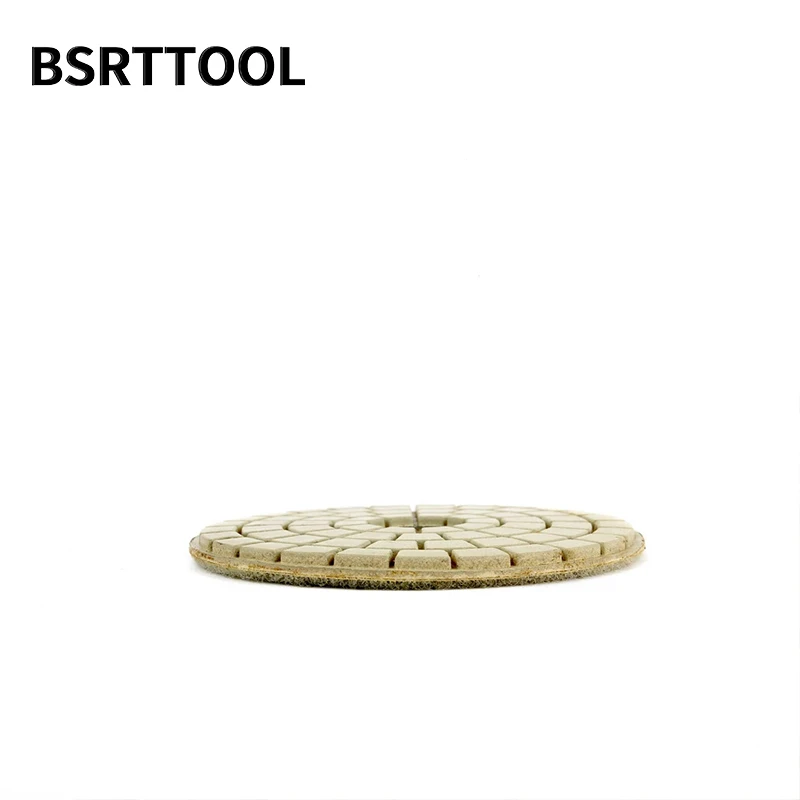 BSRTTOOL 2pcs 3" White Diamond Pad Resin Advanced Polishing Disc For Granite Marble Buffing Disc