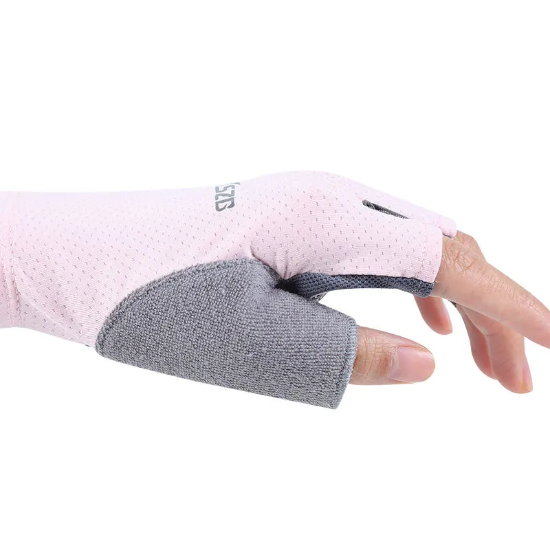 Man Women Summer Thin Mesh Breathable Non-Slip Quick Dry Outdoor Sports Climb Cycling Drive Fitness Training Half Finger Gloves