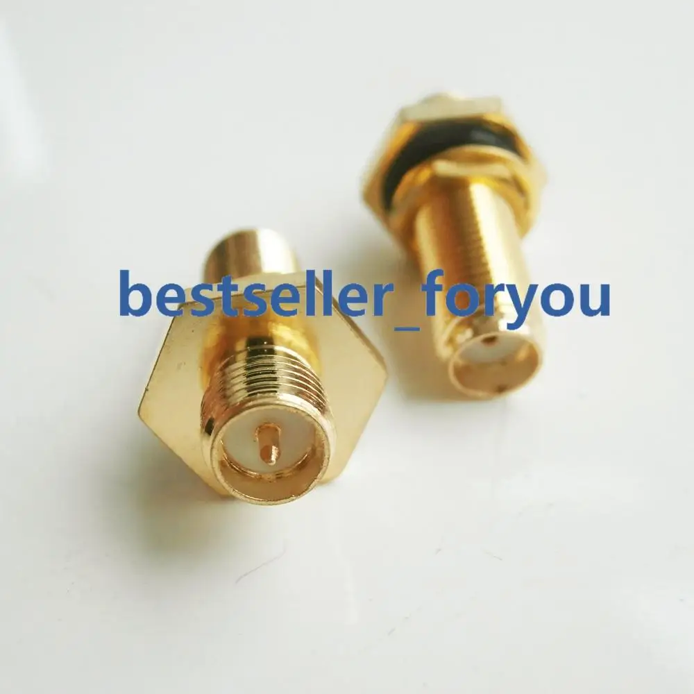 Conector SMA hembra a RPSMA, conector de RP-SMA, tuerca de mampara, adaptador RF, 5 uds.