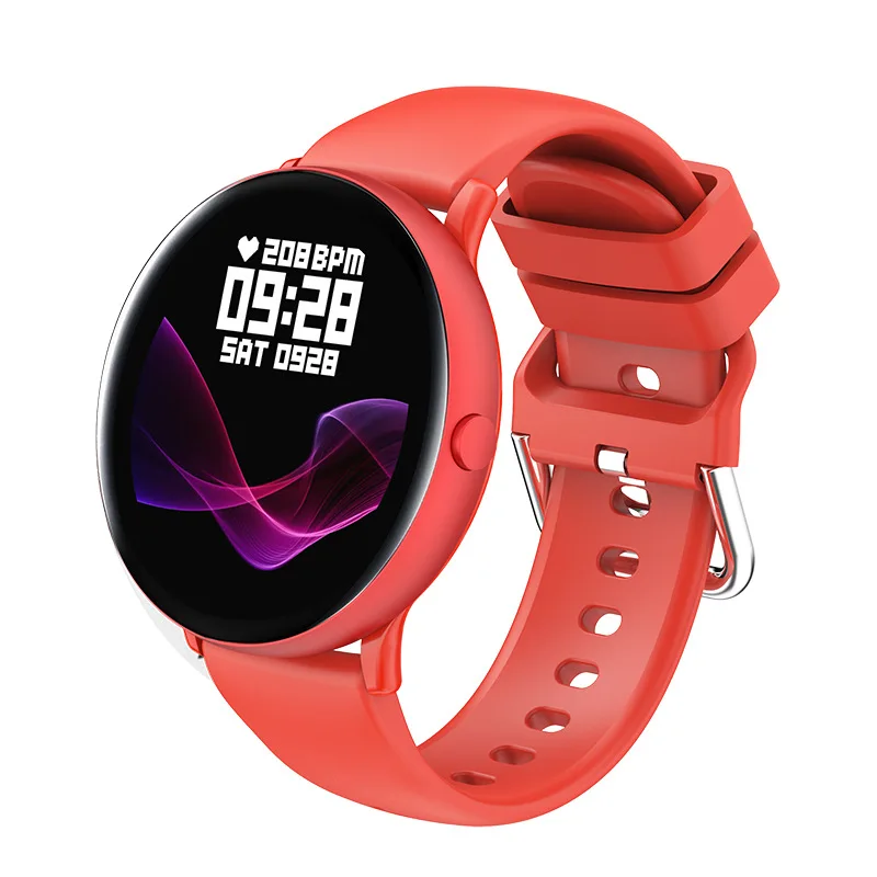 ผู้หญิงสมาร์ทวอท์ช Heart Rate สร้อยข้อมือกีฬาสายรัดข้อมือฟิตเนสสายรัดข้อมือ Bluetooth กันน้ำ HD บาง Smartwatch