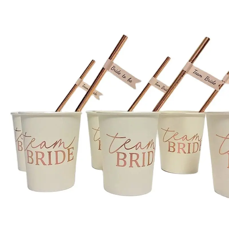 Hen Party Team Bride Cups, Bride To Be Straws, Bachelorette Party Decoration Supplies, Wedding Party Decor