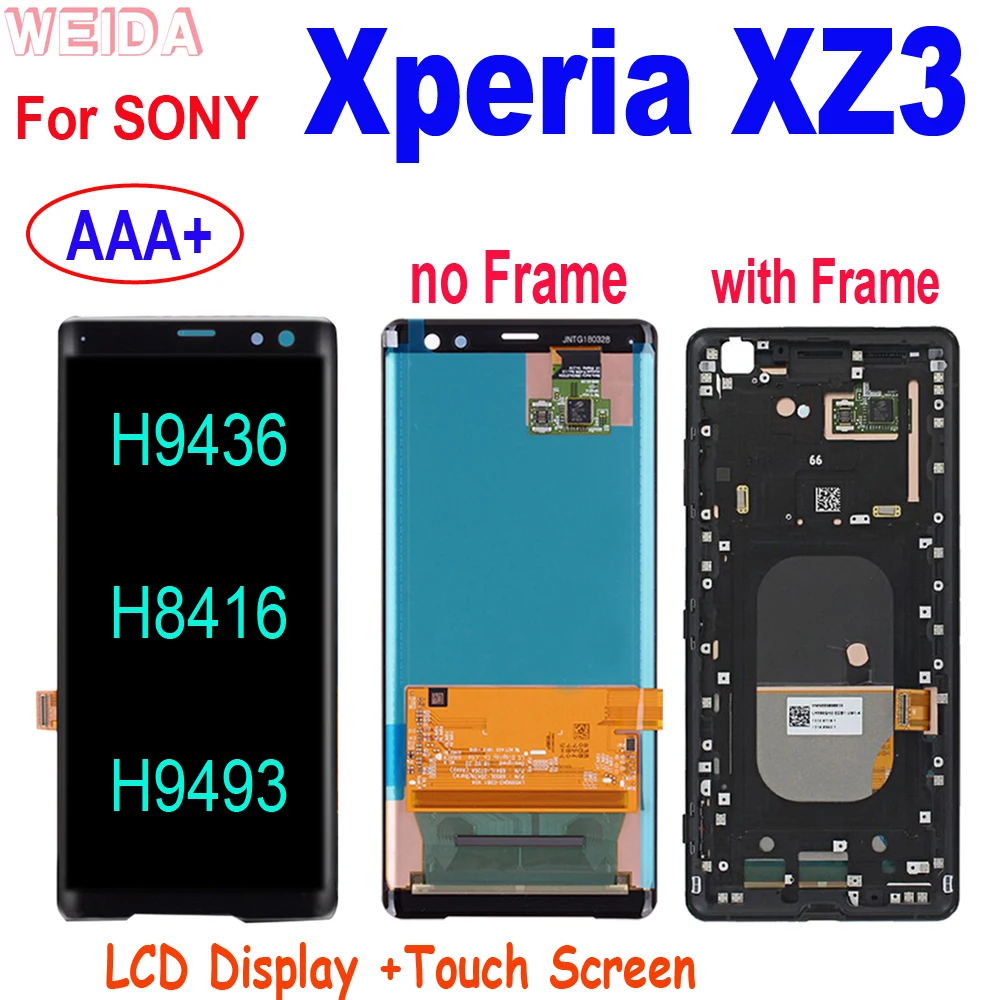 6.0'' Original For SONY Xperia XZ3 LCD Display H9436 H8416 H9493 Touch Screen Digitizer Assembly with Frame for SONY  XZ3 LCD