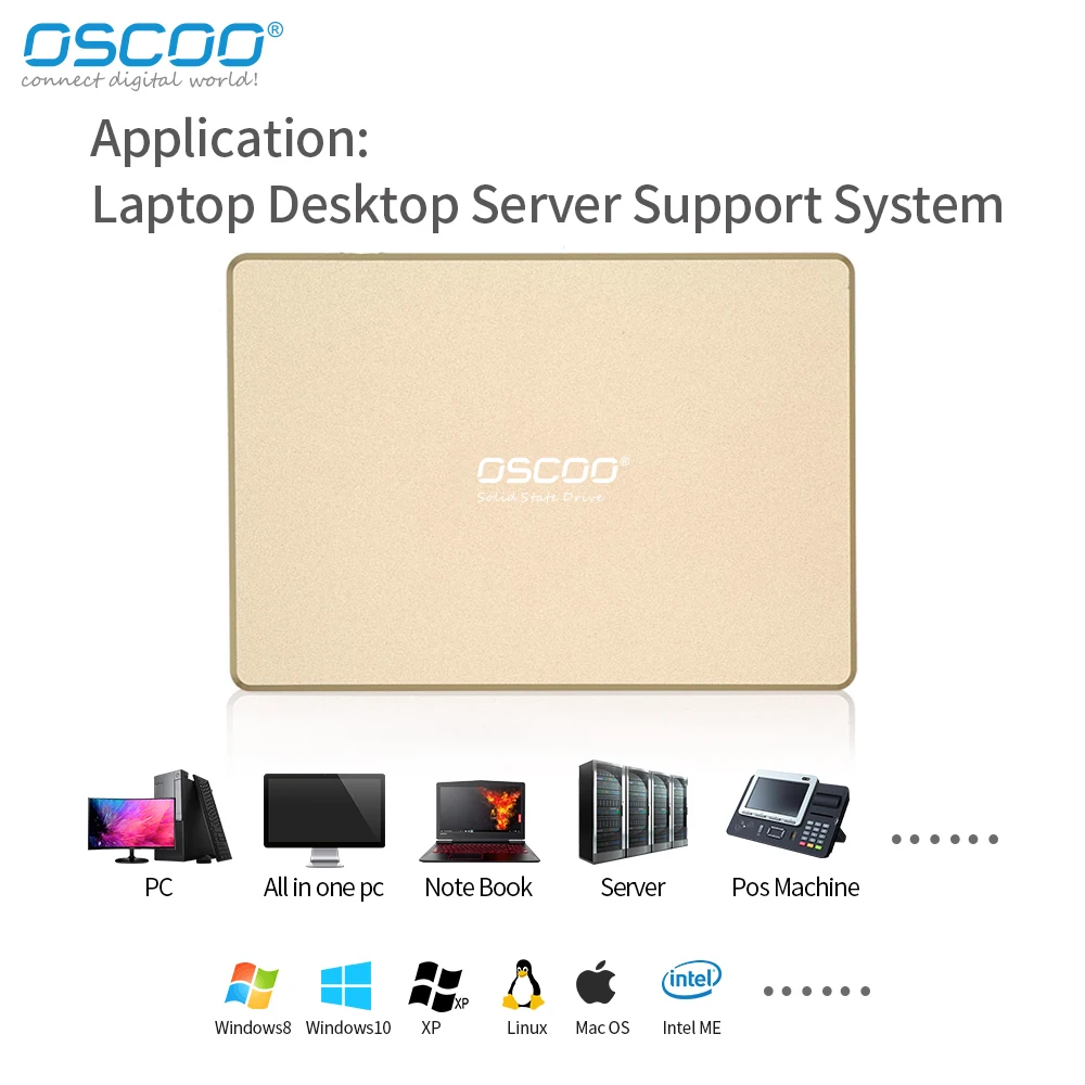 Oscoo 2.5 Inch SATA3 Mlc Originele Ssd Harde Schijf 128Gb 256Gb 512Gb Interne Solid State Drive Ssd drive Voor Computer