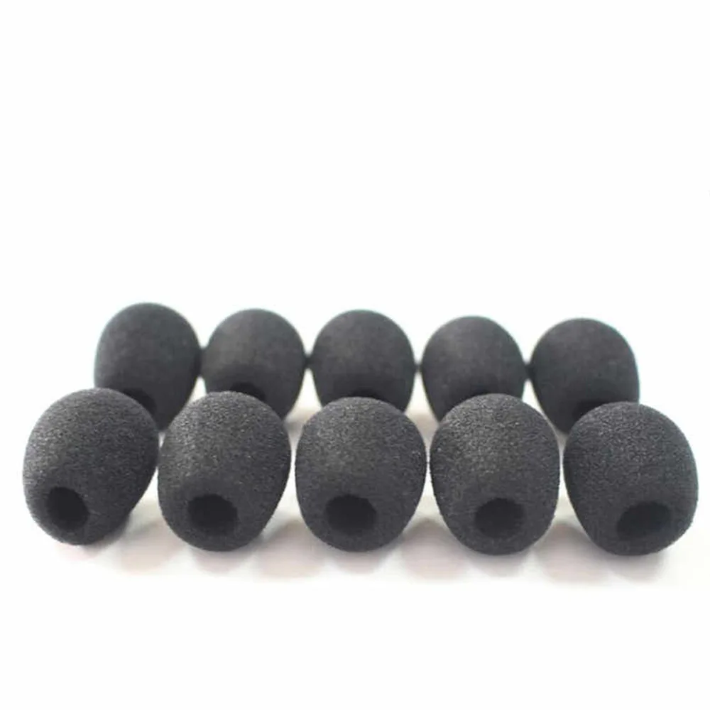 10pcs/5pcs Round Ball Lavalier Microphone Foam Windscreen Sponge Windshields 6mm Opening for Lapel Headset Microphone