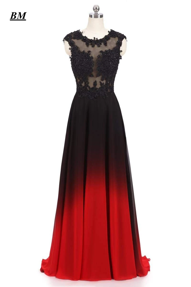 2026 Elegant A-line Ombre Prom Dresses Chiffon Beaded Long Gradient Formal Evening Dress Party Gown Vestidos De Gala BM21