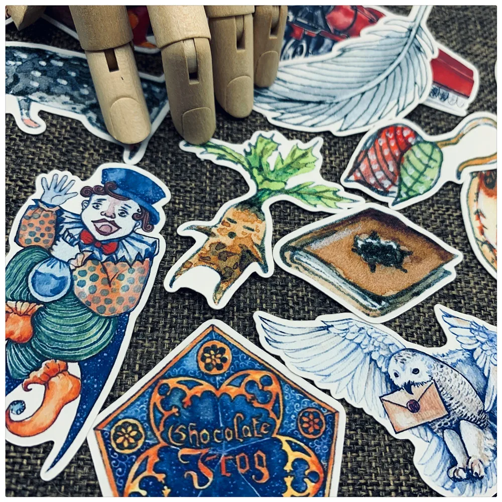 33 PCS\SET Magic Academy Series Tools Mask Key Books Words Decoration Diy Ablum Diary Scrapbooking Label Sticker Stationery