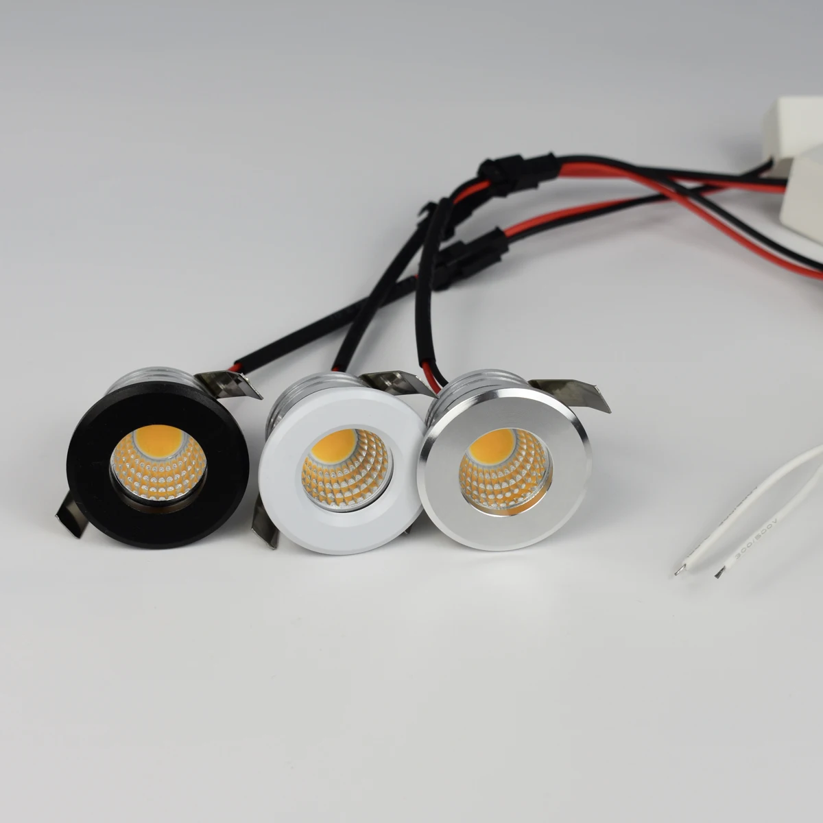 3W Mini COB LED Spotlights 110V 220V Black Silver White