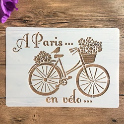 Plantillas de Mandala para bicicleta, pintura de pared, álbum de recortes para colorear, álbum de relieve, plantilla de tarjeta de papel decorativo, A4, 29x21cm