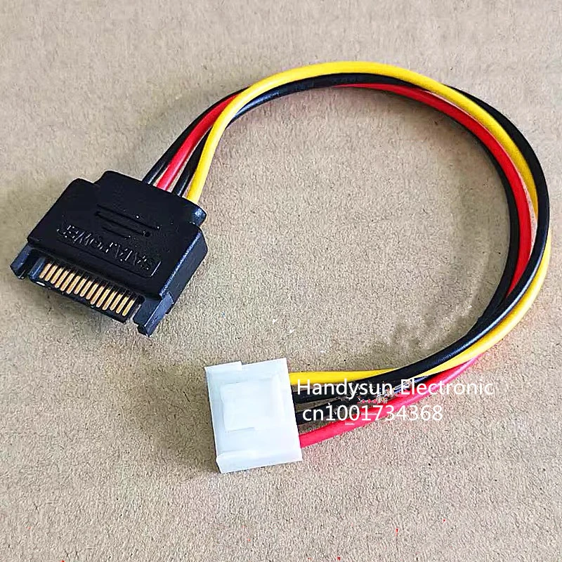 Sata15ピンオスから4ピンvh3.96mmメス15ピンから4ピンfddフロッピーアダプターハードドライブ電源ケーブルコードリードケーブル20cm18awg