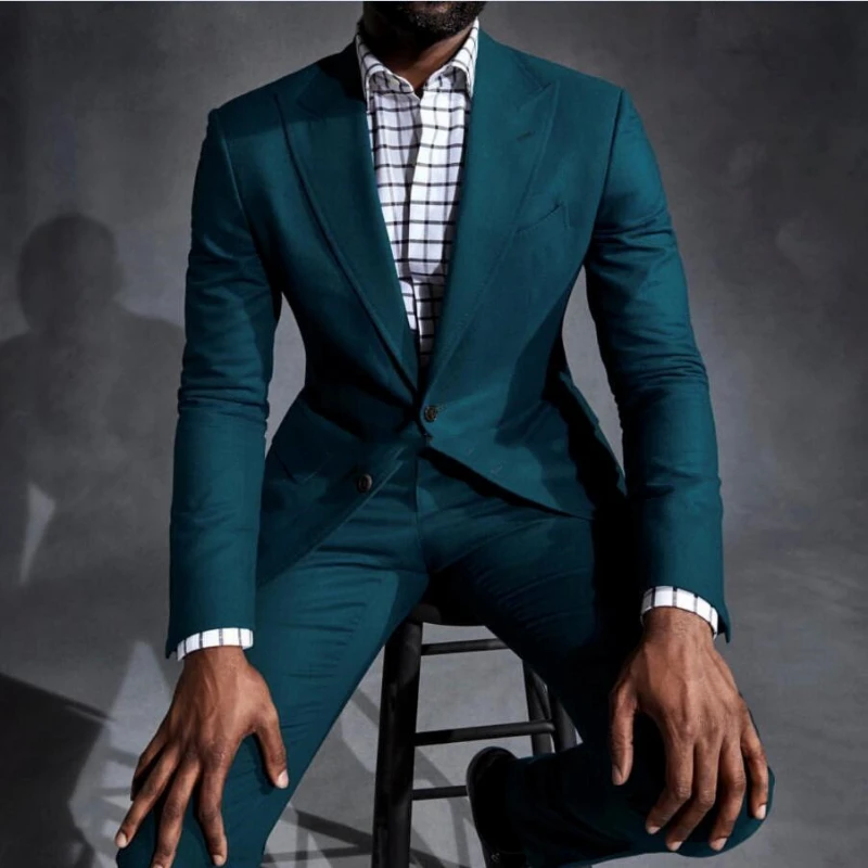 New Arrival Classic 2 Piece Male Suit 2025 One Button Wedding Tuxedo Groomsmen Formal Men\'s Suits (Jacket+Pants) Costume Homme