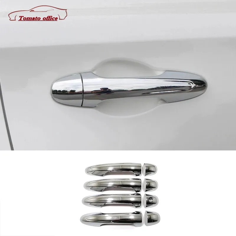 

ABS Chrome Car door protector Handle Decoration Cover Trim Sticker Car Styling 8pcs For Toyota RAV4 RAV 4 2014-2018 Accessories