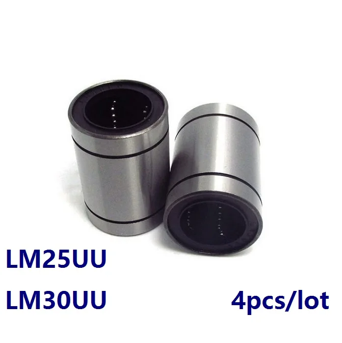 

4pcs/lot LM25UU LM30UU LM25 LM30 25*40*59mm 30*45*64mm Linear motion bearings bushings for 3D printer CNC router parts