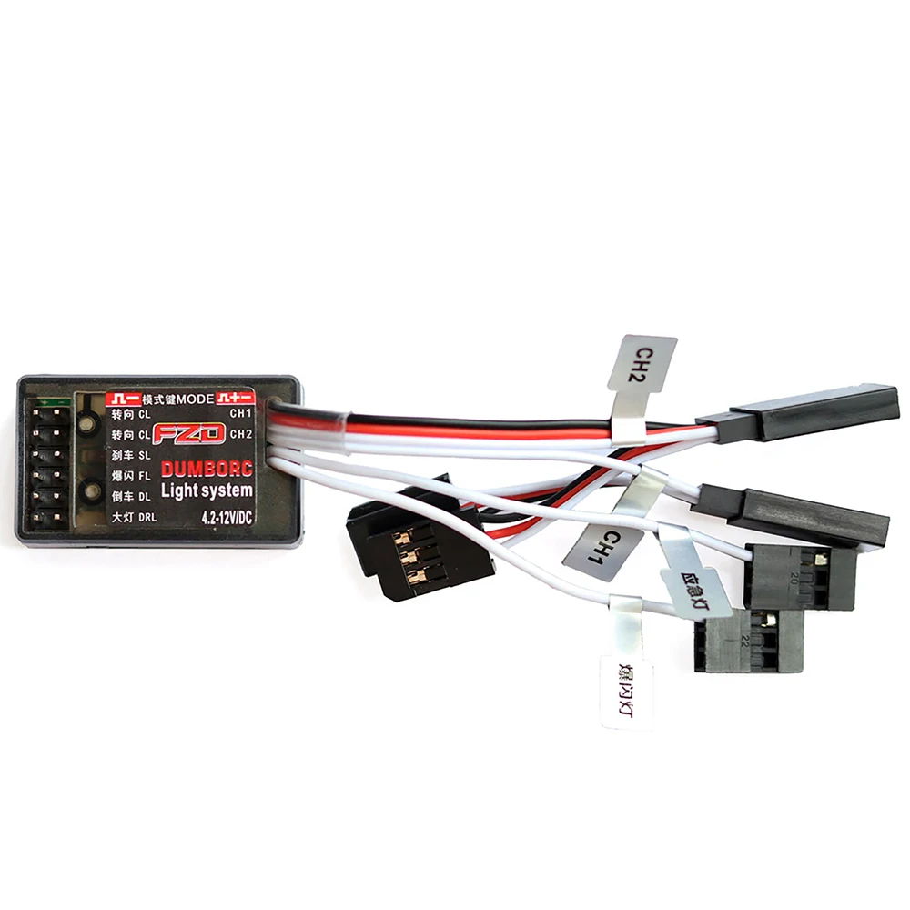 

FZD LED Controller Module Light System for DumboRC X4 X5 X6 X6P Transmitter JJRC 1/10 1/8 TRX4 Axial SCX10 D90 RC Car Boat