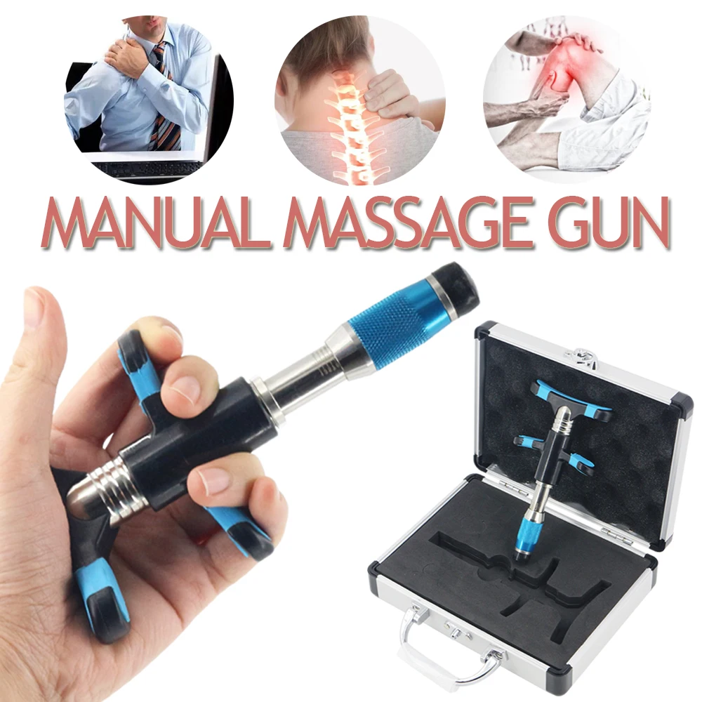 

Manual Chiropractic Spine Adjusting Corrector Tool Massager Limb Joint Spinal Correction Massage Gun 10 Levels Manual Gun Set