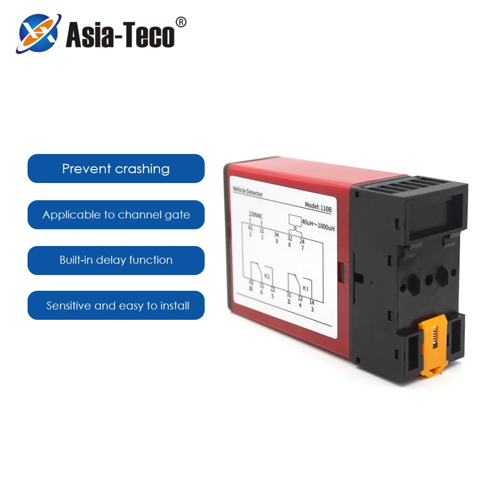 Sensores de tierra AC220V, Detector de bucle de vehículo de tráfico de un solo canal, Control de Tráfico de estacionamiento de coche inteligente para entrada y salida