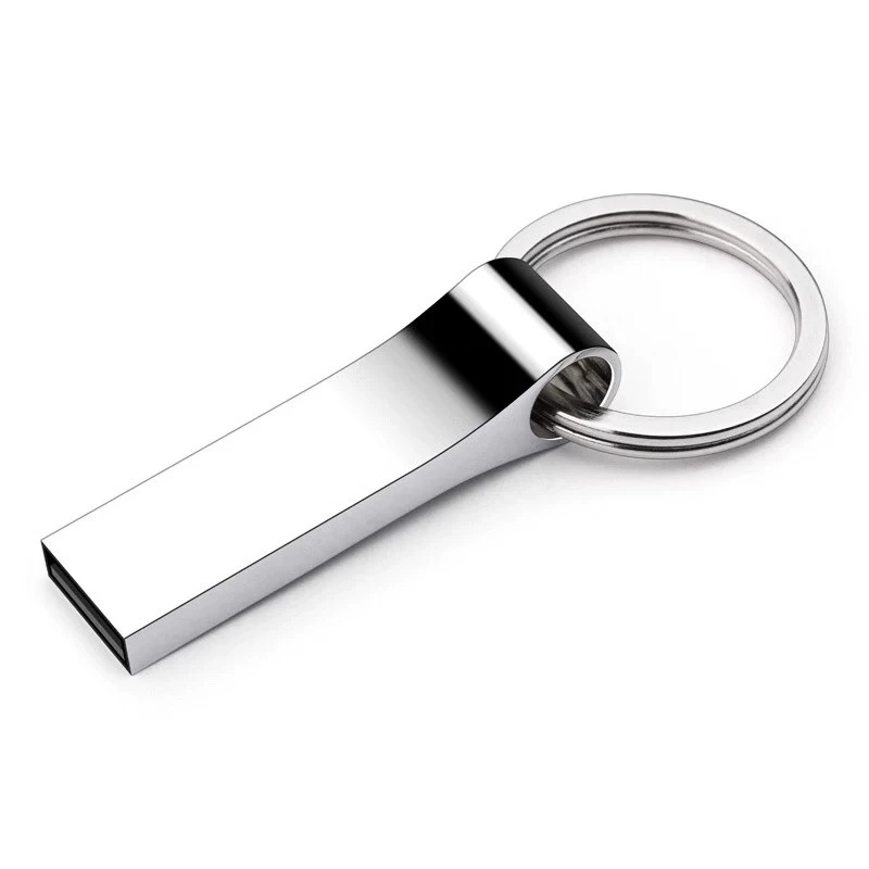 Clé usb en métal étanche, support à mémoire de 8GB 16GB 32GB 64GB 128GB, disque u, argent, cadeau