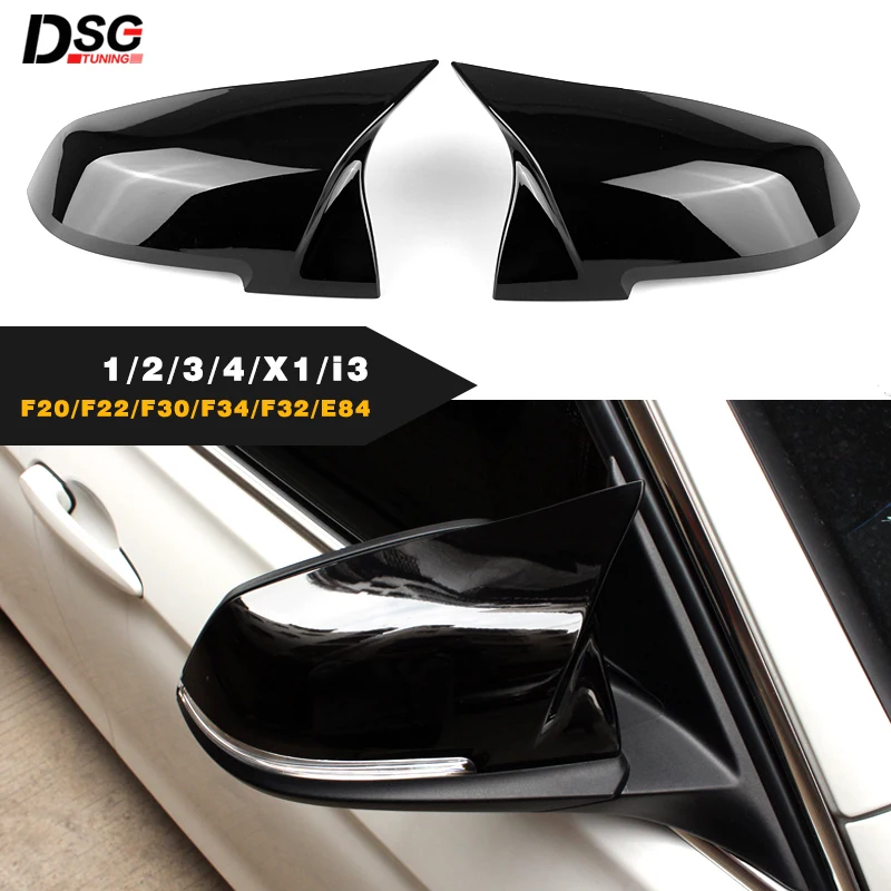 

Replacement Type Mirror Caps Glossy Black ABS For BMW F20 F22 F23 F30 F31 F34 F32 F33 F36 X1 E84 Car Rear View Mirror Covers