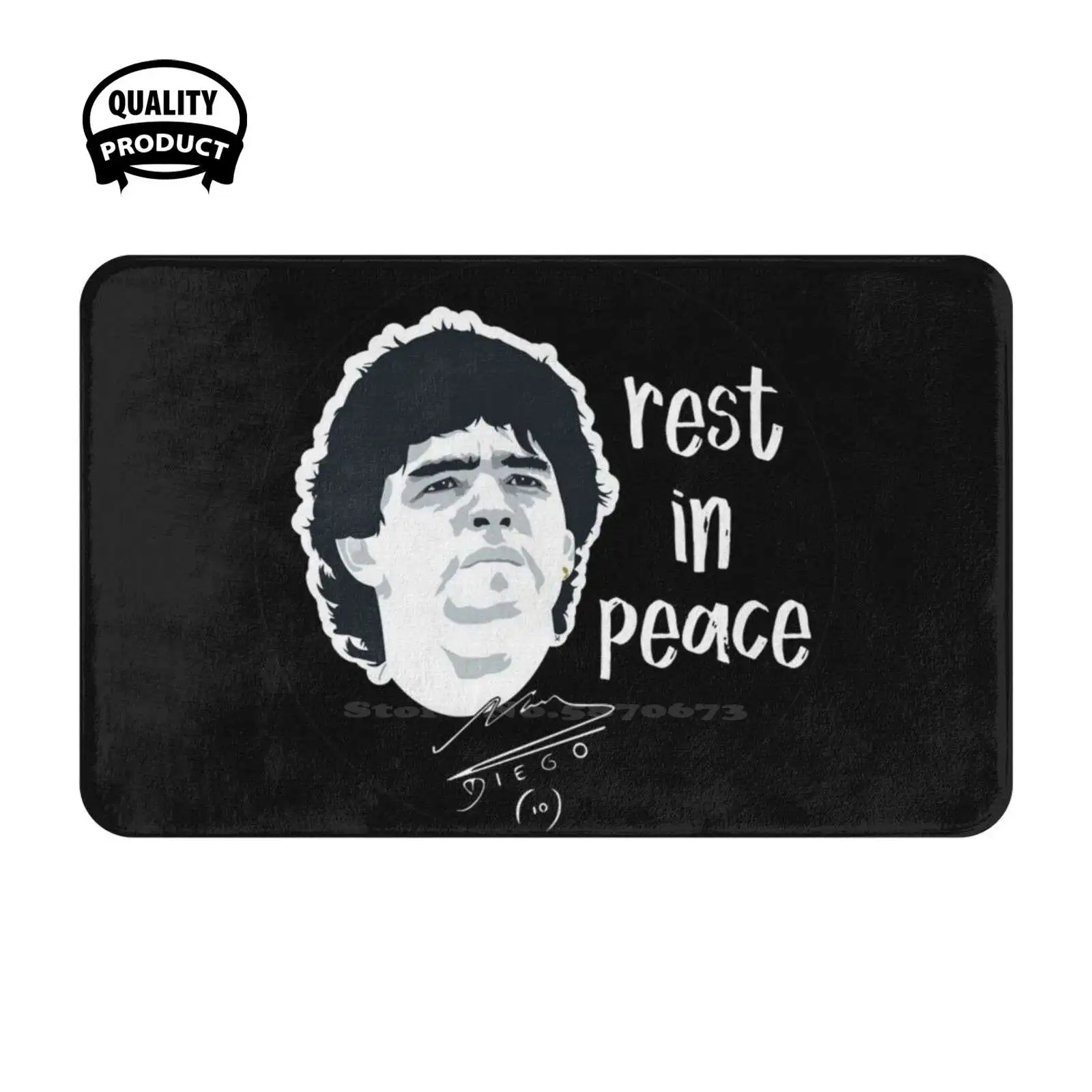 Rip Diego Armando Maradona , Rest In Peace Diego , Rip Legend Soft Cushion Home Carpet Door Mat Car Rug Rip Diego Diego