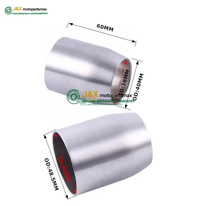 51mm to 61mm Convertor Adapter Stainless Steel Motorcycle Exhaust Connector Motorbike Connecting Link Down Pipes exhaust adapter