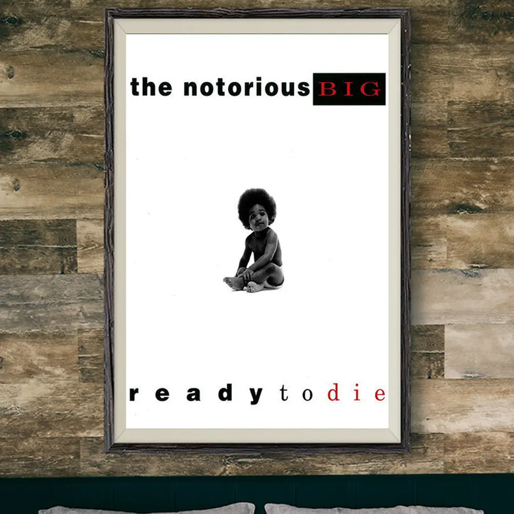 203 The Notorious B.I.G. Ready To Die Cover Kid Rap Music Wall Silk Cloth Poster Art Decoration Gift