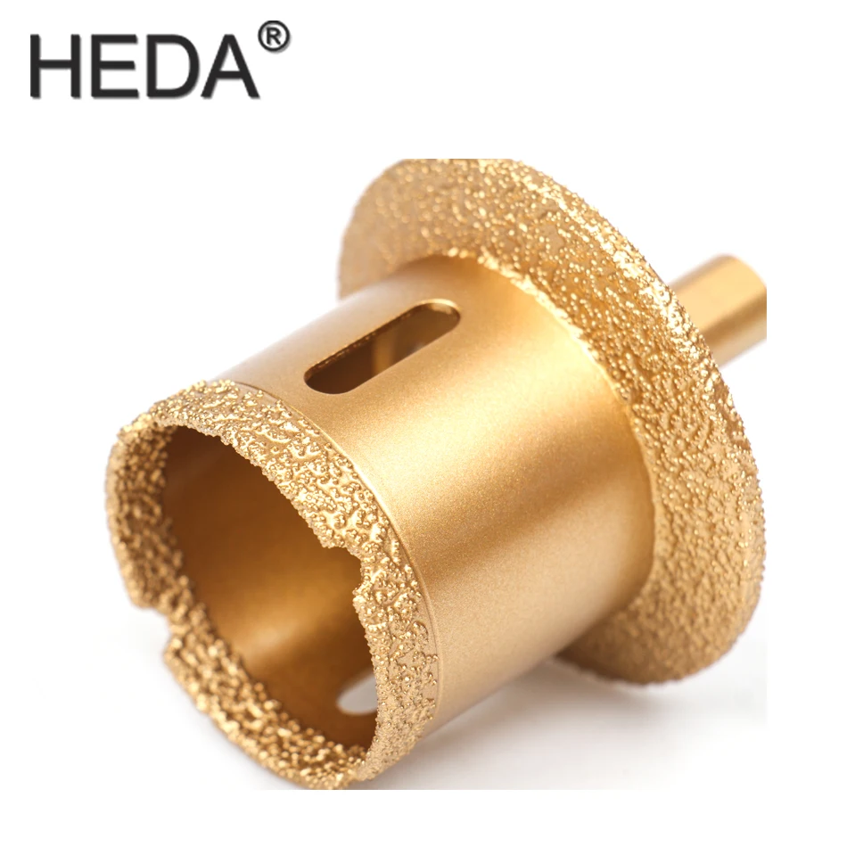 1PC HEDA Tools Brazed Diamond Hole Saw Stone Drill Bit Basin Opener For Drainage Hole Stone Marble Ceramics