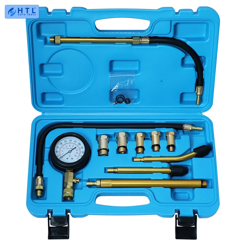 Multifunctional Connected Petrol Gas Engine Cylinder Compressor Gauge Meter Test Pressure Compression Tester Leakage Diagnostic