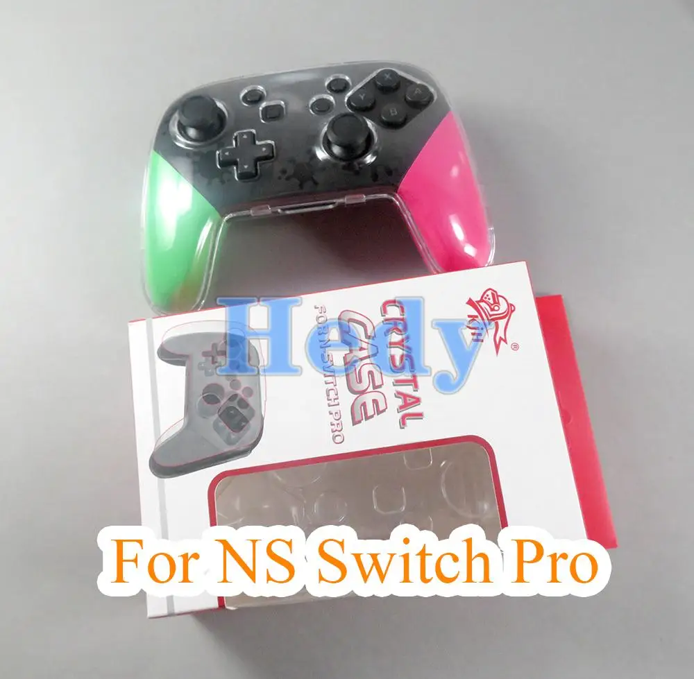 10PCS Gamepad Transparent Clear Crystal Case Hard Controller Protective Cover Handle Shell for Nintend Switch Pro Controller