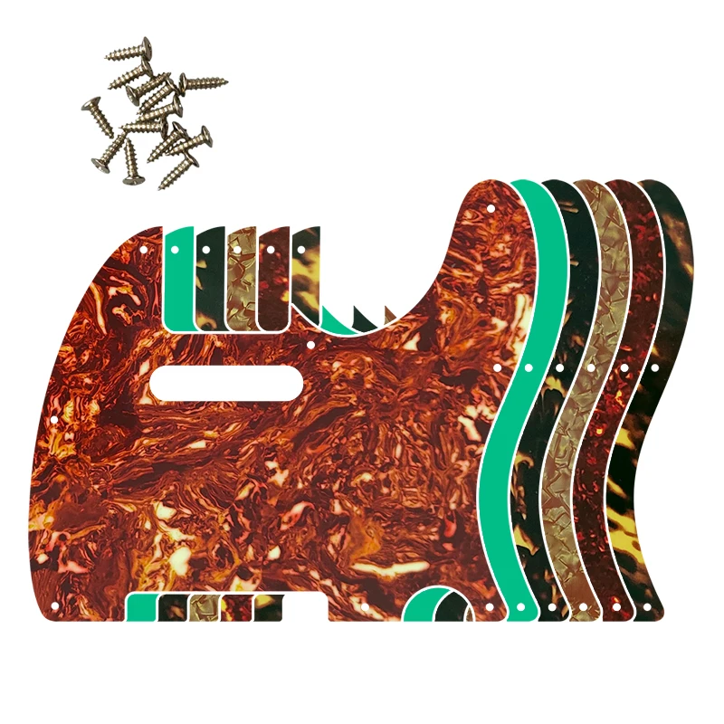 Pleroo Guitar Parts For US Standard 8 Screw Holes 62 Year Tele Telecaster Guitar Pickguard Scratch Plate Flame Pattern