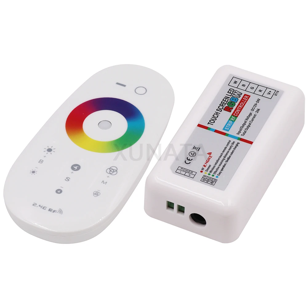 12V 24V RGB RGBW Remote RF Touch Control Dimmer LED Controller 2.4G Wireless Dimming For RGB/RGBW LED Strip Light