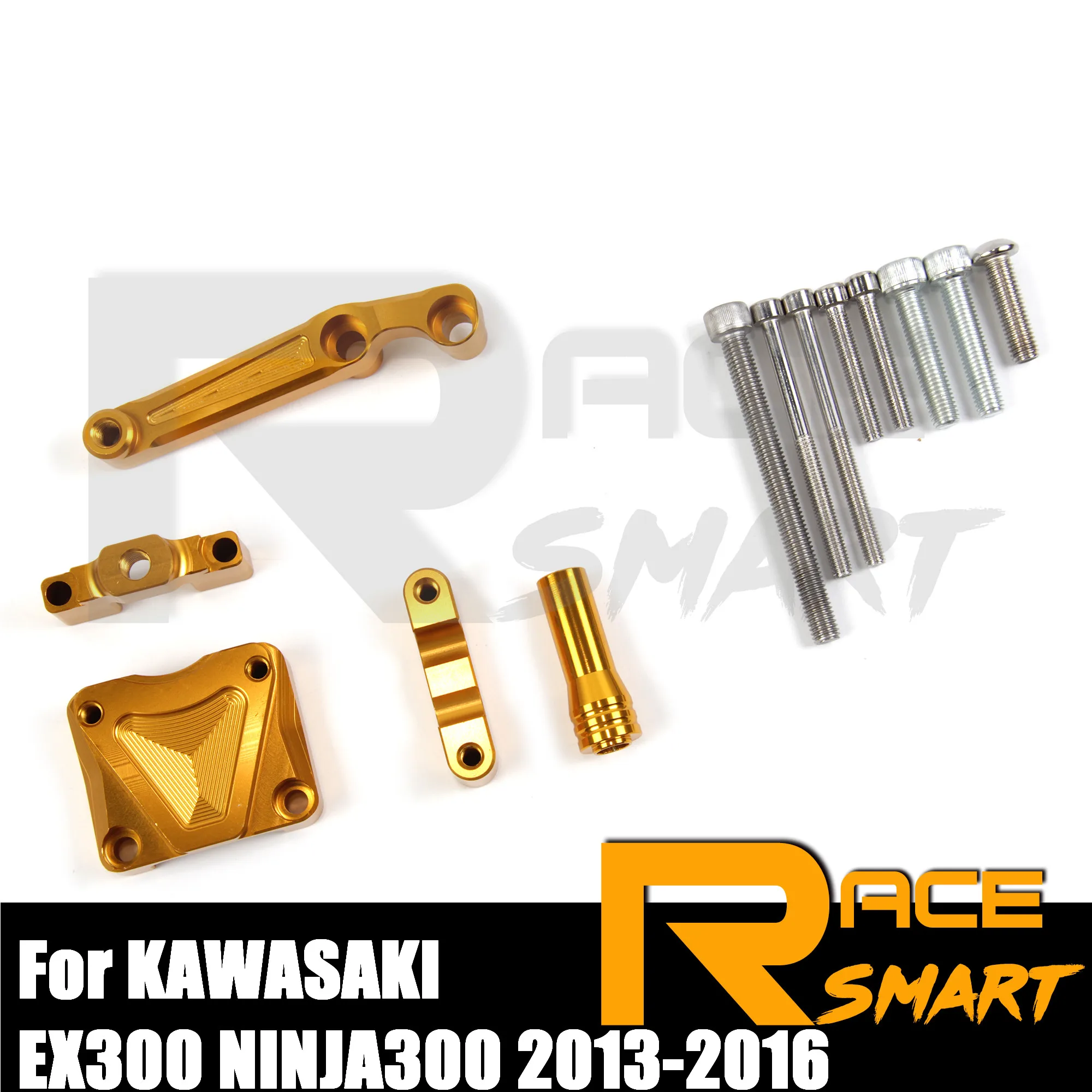 

EX300 NINJA300 2013-2016 Motorcycle Steering Damper Stabilizer Bracket Parts For KAWASAKI EX 300 Ninaj300 2014 2015 Gold Black