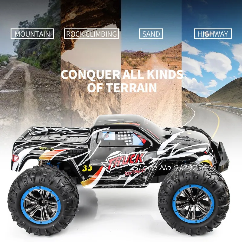80KM/H Big 4WD Brushless Motor Remote Control Truck 200M Metal Hydraulic Shock Absorber All-terrain Off-road Racing RC Car Truck view 5
