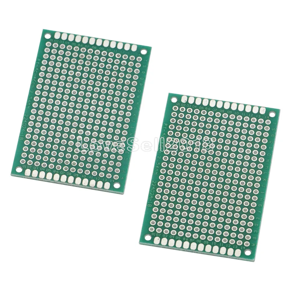 5PCS FR-4 Double Side Prototype PCB 280 Points Hole Tinned Universal Breadboard 4x6cm 40mmx60mm