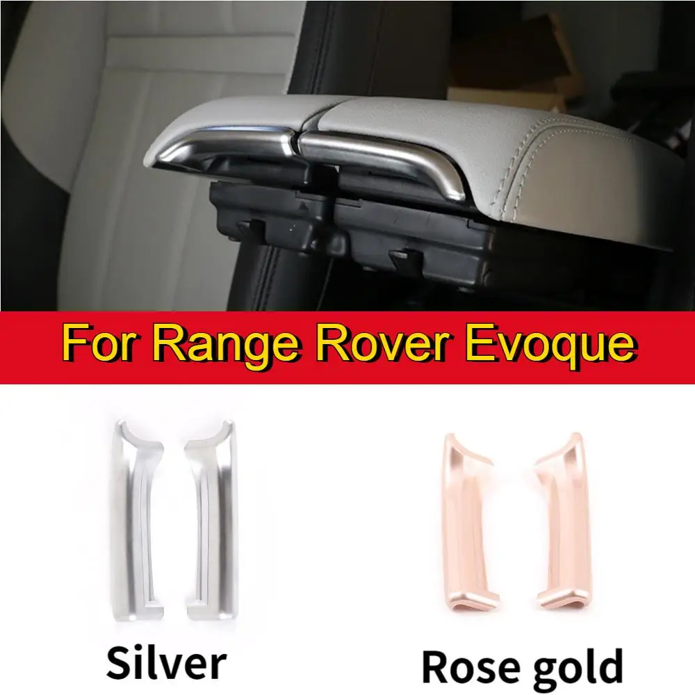 

Car Interior Accessories For Land Rover Range Rover Evoque L551 2019-2020 ABS Silver/Rose gold Armrest Box Switch Strip Trim