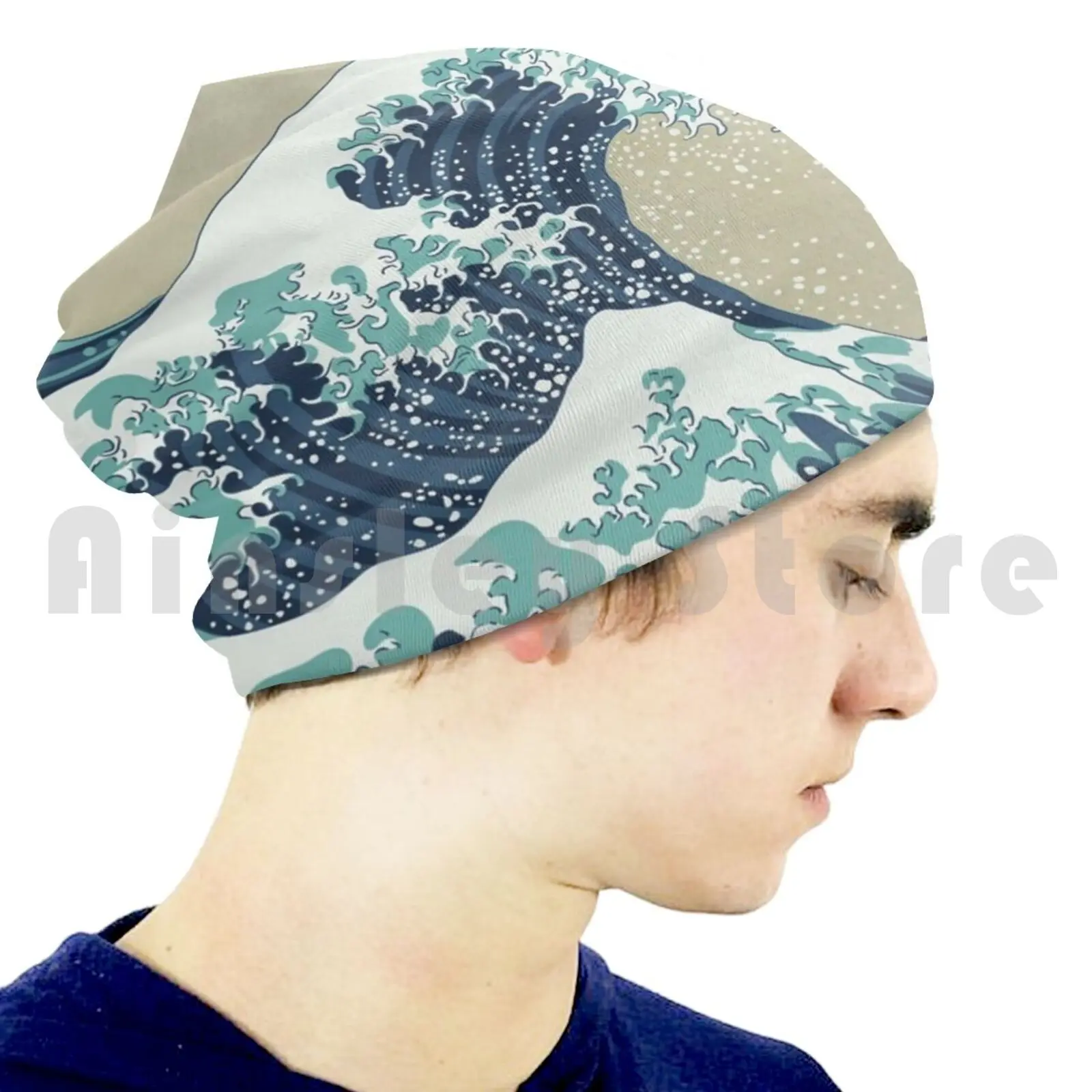 الموجة العظيمة قبالة كاناغاوا بيني قبعة متماسكة الهيب هوب الموجة العظيمة قبالة كانازاوا الموجة العظيمة الموجة Ukiyo E