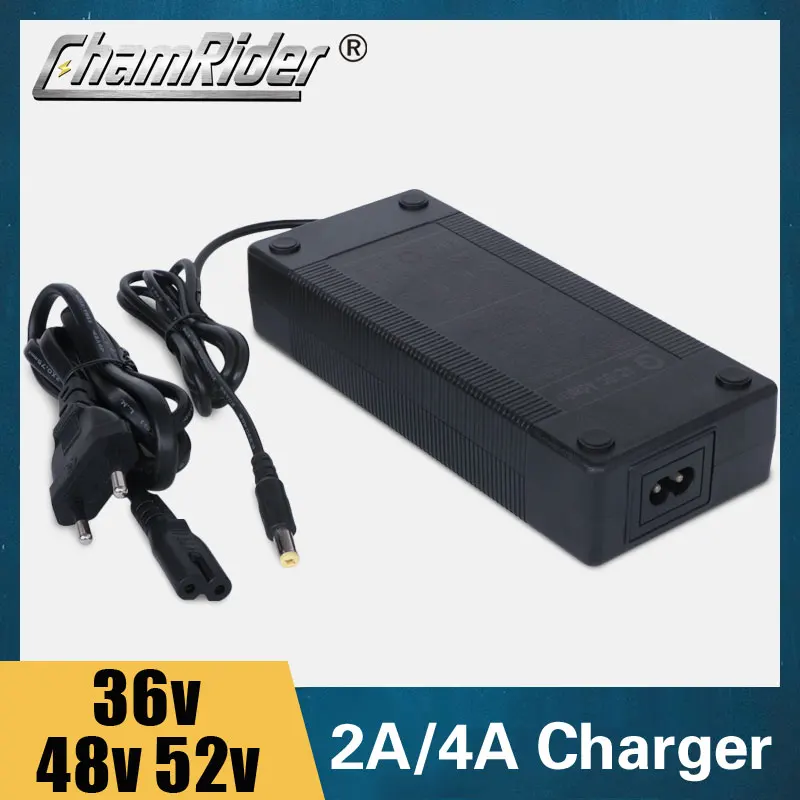 Lithium Li-ion Battery Charger Pack Charger, Electric Bike, DC, XLR, RCA Plug, USA, EU, 36V, 42V, 48V, 54.6V, 52V, 58.8V