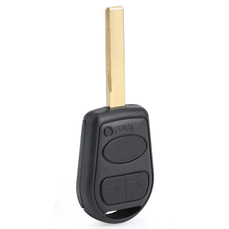 KEYECU Replacement Remote Car Key Shell - 3 Buttons & Uncut Blade - FOB for Land Rover Range Rover L322 HSE Vogue 2002 2003-2006