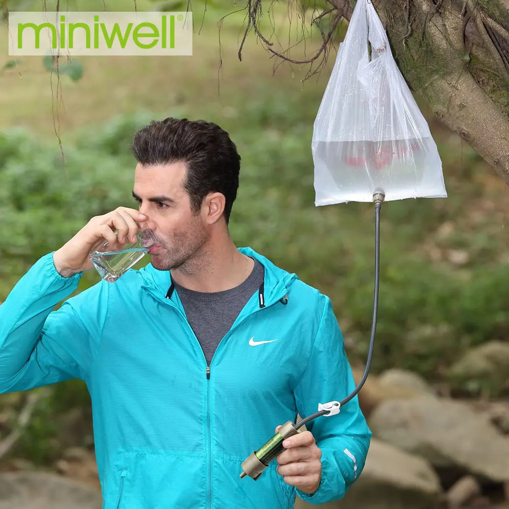 Mini well tragbares Camping-Wasserfilter system mit 2000 Litern Filtration kapazität für Notfall-Überlebens werkzeuge im Freien