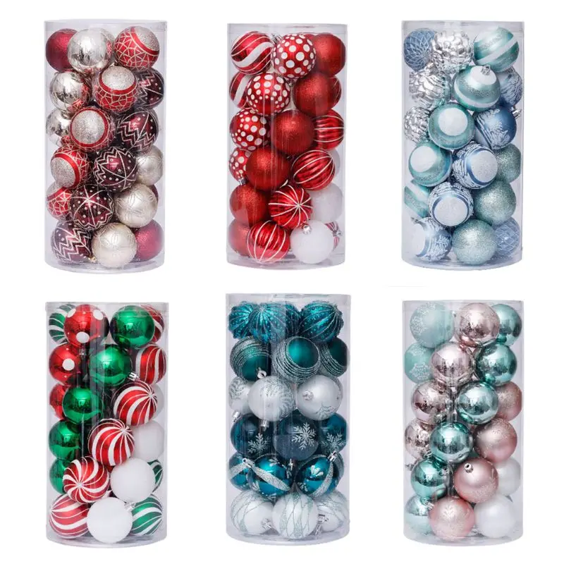 1 Set 6cm/30 Pcs Christmas Balls Ornaments Party Wedding Xmas Tree Hanging Decor Dropshipping