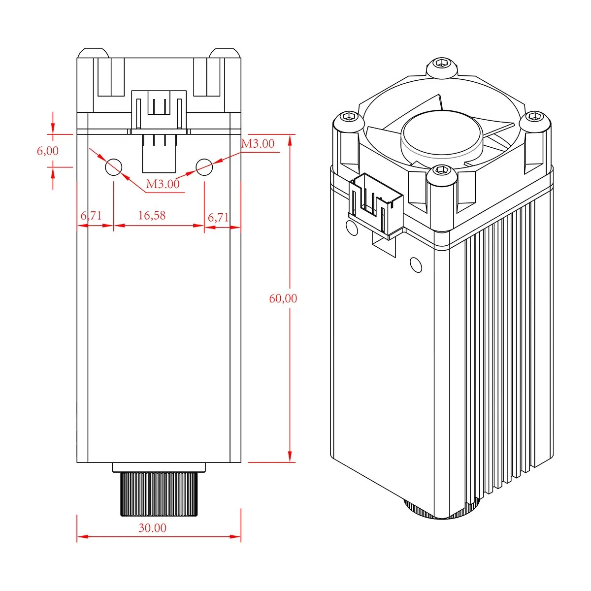Módulo láser N30610, máquina de grabado láser Blu-ray de 450nm, piezas de maquinaria para carpintería, Deapth, herramientas de bricolaje, serie maestra