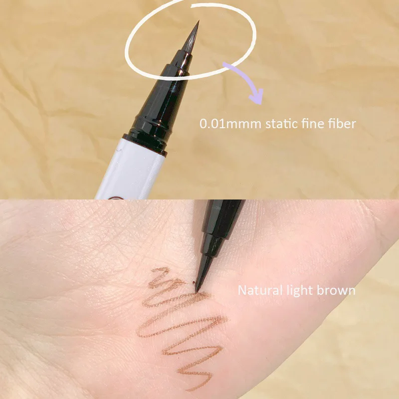 Brown Liquid Eyeliner Makeup Pen Waterproof Long-lasting Eyeliner Sweat-proof Not Easy to Smudge Eye Liner Makeup