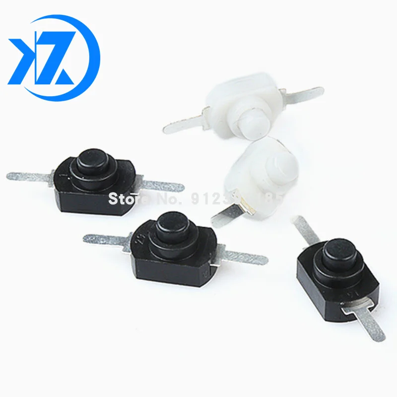 10PCS 12*8MM DC 30V 1A On Off Mini Push Button Switch for Electric Torch 1208YD Self Locking