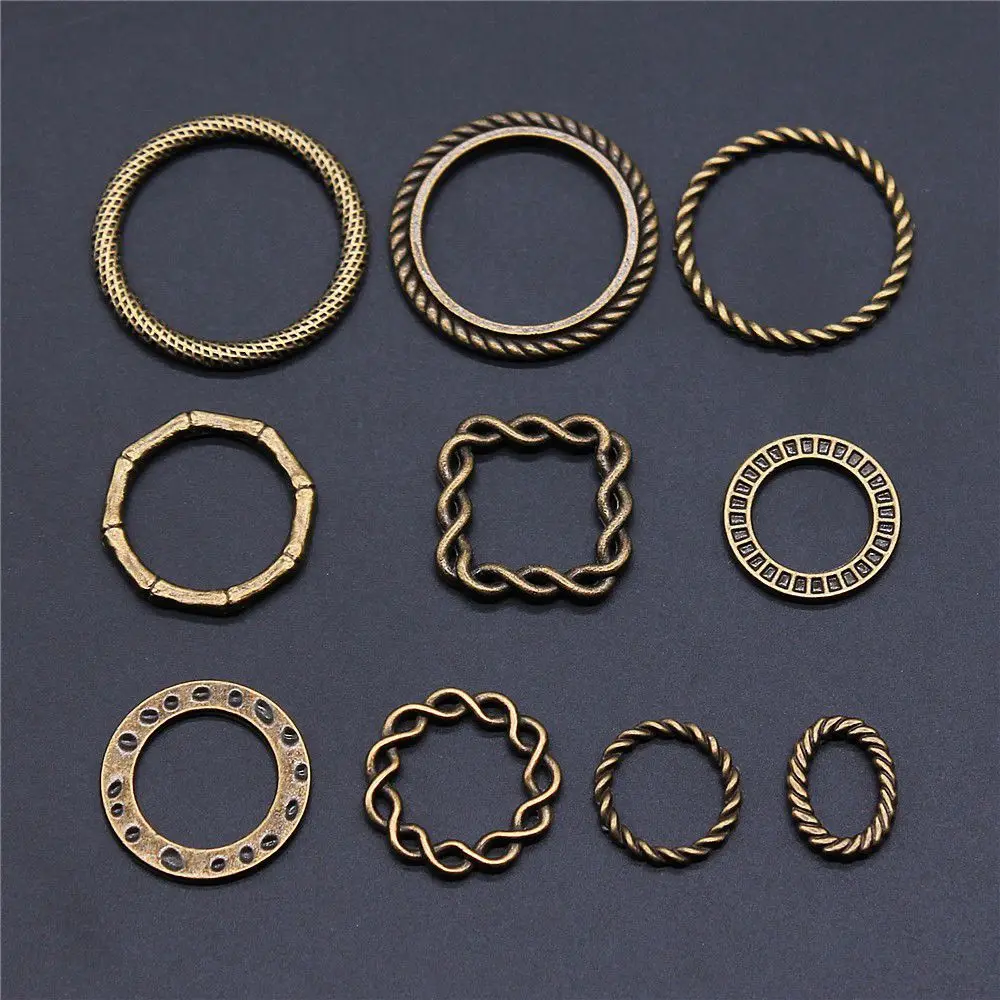 Hot 10pcs Rope Circle Connector Charms For Bracelet Necklace Jewelry Diy Craft Accessory